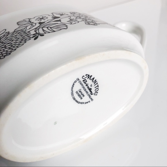 Vintage Manitou by Grindley Gravy Boat + Drip Tray - Picture 4 of 7